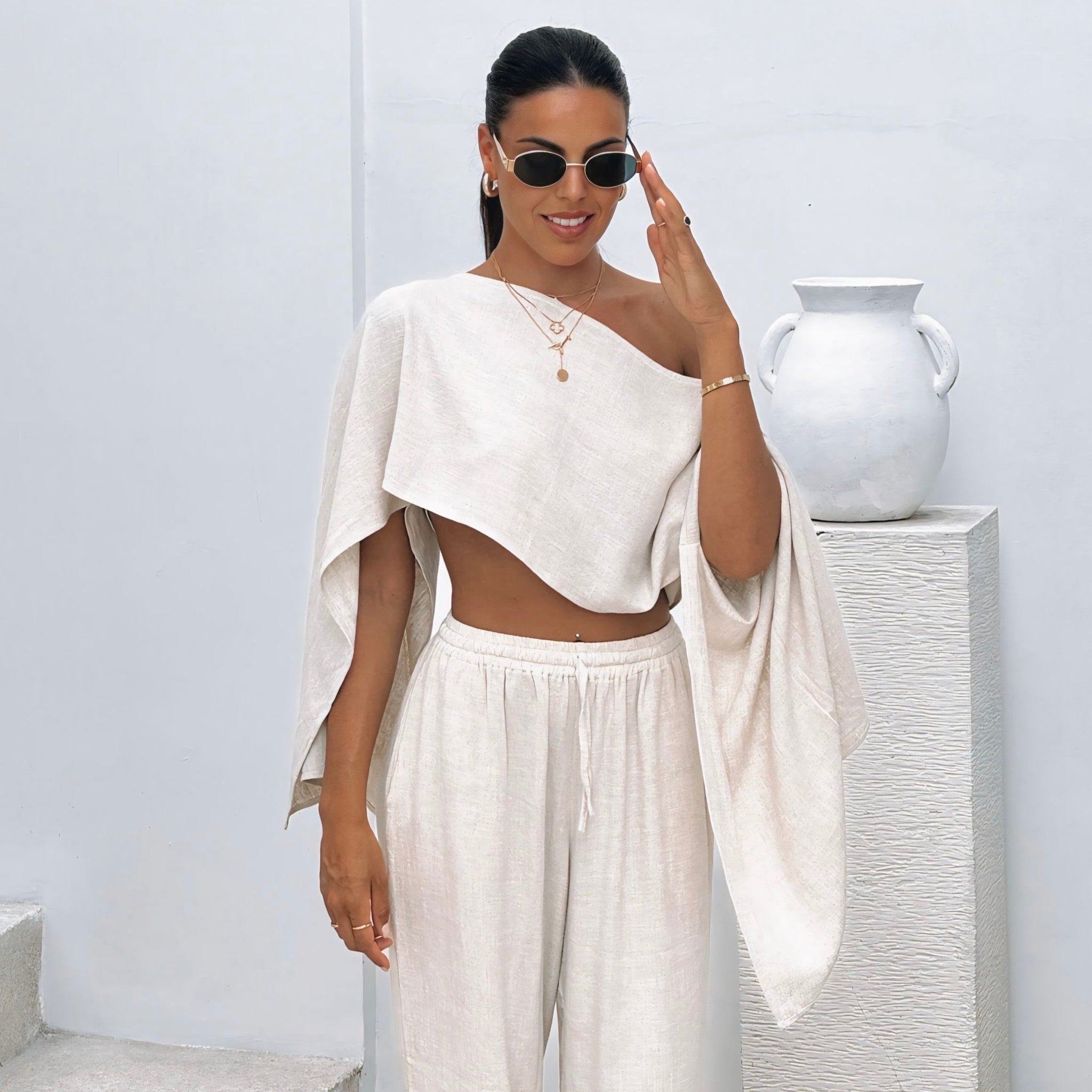 Linen Air Boho Top